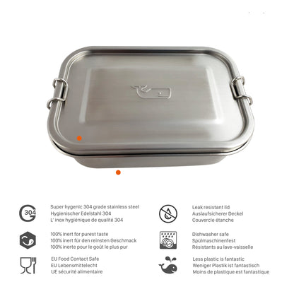 "Happy Whale" - Leak-proof stainless steel lunch box - Available for shipping 1.12.2025
